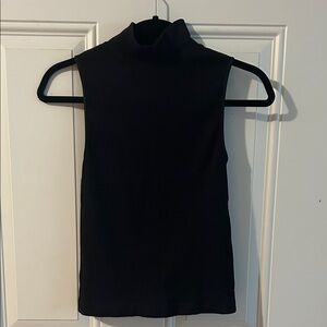 Mahina Black Ribbed Tank Top